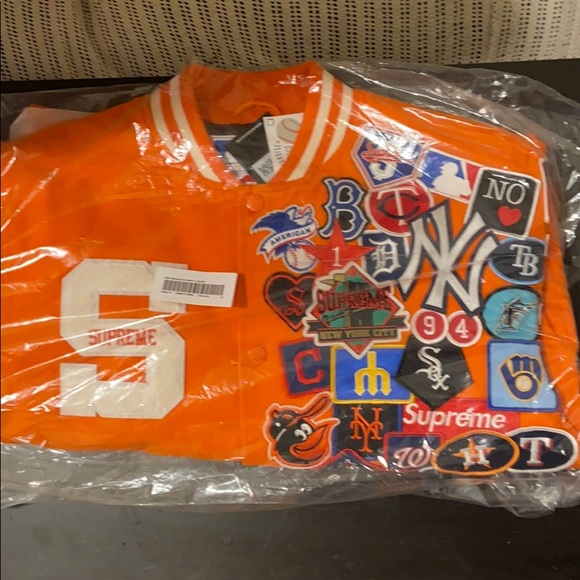 supreme mlb varsity jacket